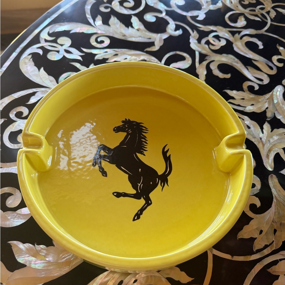 Ferrari Classic Ceramic Ashtray by Bittosi, Italy, Official Accessory, XL size